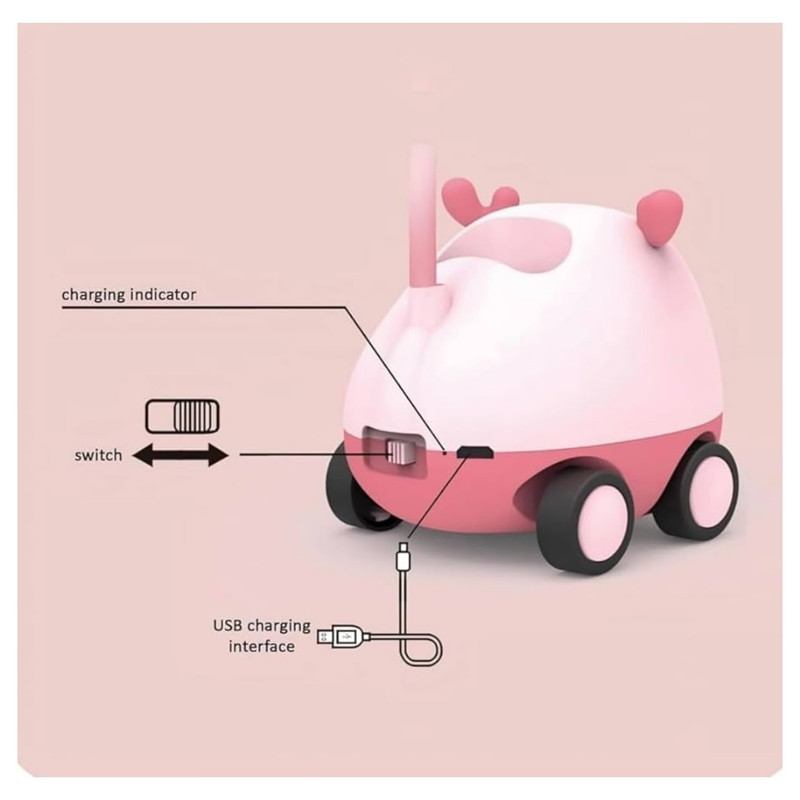 چراغ مطالعه شارژی مدل ماشین خوک