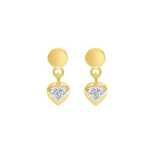 گوشواره طلا 18 عیار زنانه قیراط مدل قلب کد GH5559