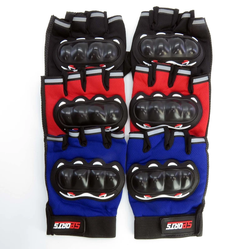 عکس شماره 4 : دستکش دوچرخه سواری نیمه انگشتی مدل محافظ دار کد 1649 سایز l