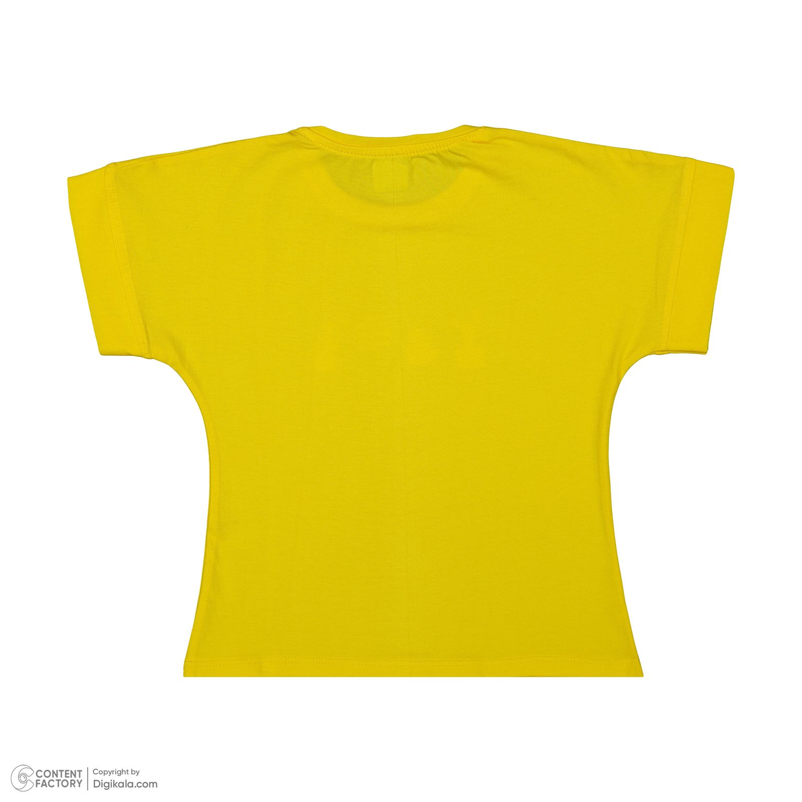 ست تی شرت آستین کوتاه و شلوارک دخترانه مادر مدل گاردن کد 92-16 رنگ زرد -  - 5