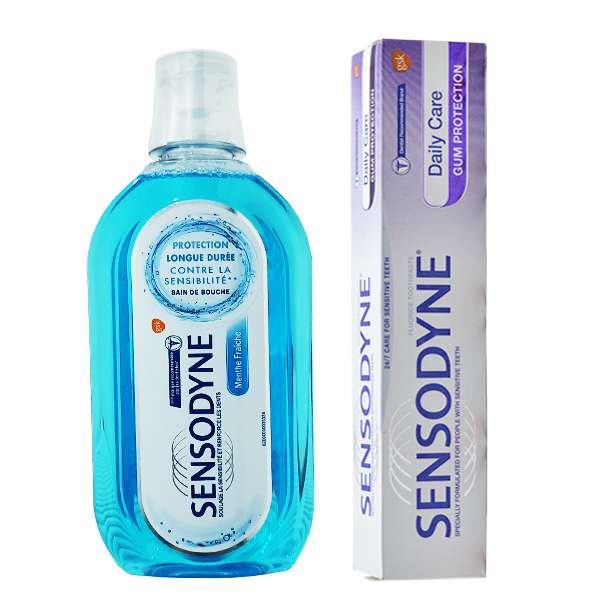 دهان شویه سنسوداین مدل Fresh Mint حجم 500 میلی لیتر به همراه خمیر دندان سنسوداین مدل GUM Protection حجم 75 میلی لیتر دهان شویه سنسوداین مدل Fresh Mint حجم 500 میلی لیتر به همراه خمیر دندان سنسوداین مدل GUM Protection حجم 75 میلی لیتر