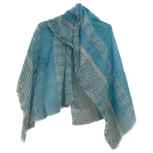 شال زنانه مدل نخی لینن کد 04