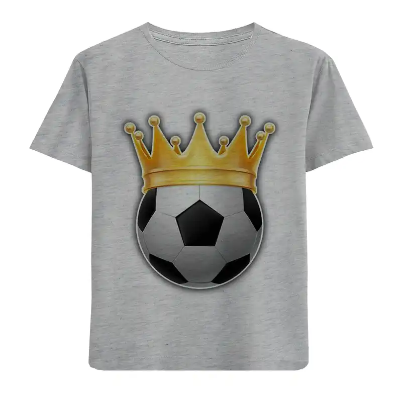 تی شرت آستین کوتاه بچگانه مدل توپ و تاج F918