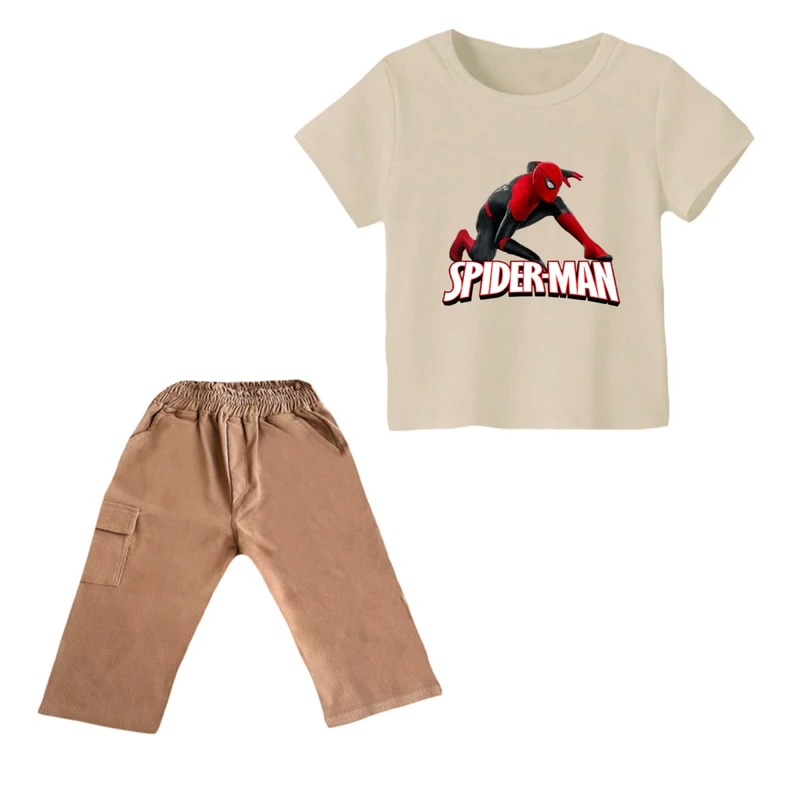 ست تی شرت و شلوارک پسرانه مدل مرد عنکبوتی کد ۱۹
