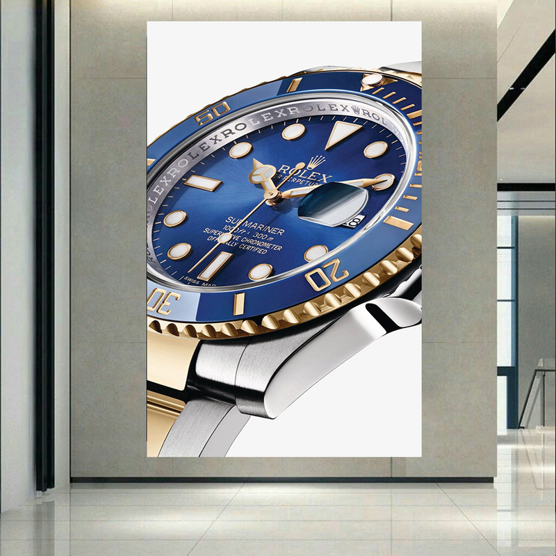 پوستر دیواری طرح ساعت رولکس مدل Rolex submariner کد AR10724