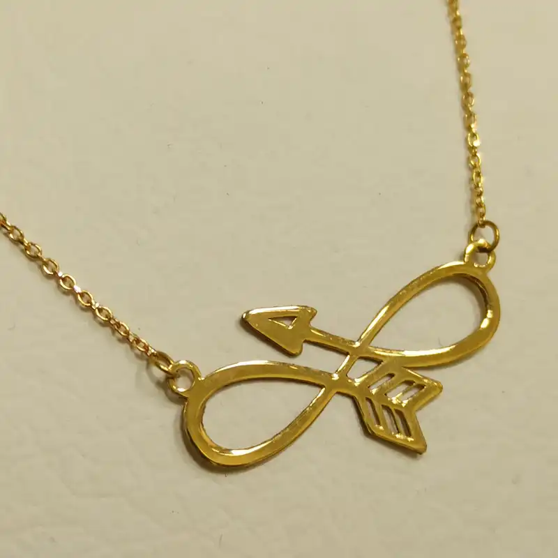 گردنبند طلا 18 عیار زنانه مدل بینهایت