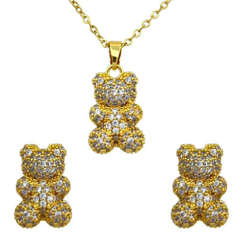 نیم ست زنانه مدل خرس کد M4176 نیم ست زنانه مدل خرس کد M4176