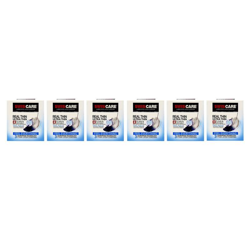 کاندوم سوئیس کر مدل REAL THIN ULTRA THIN مجموعه 6 عددی