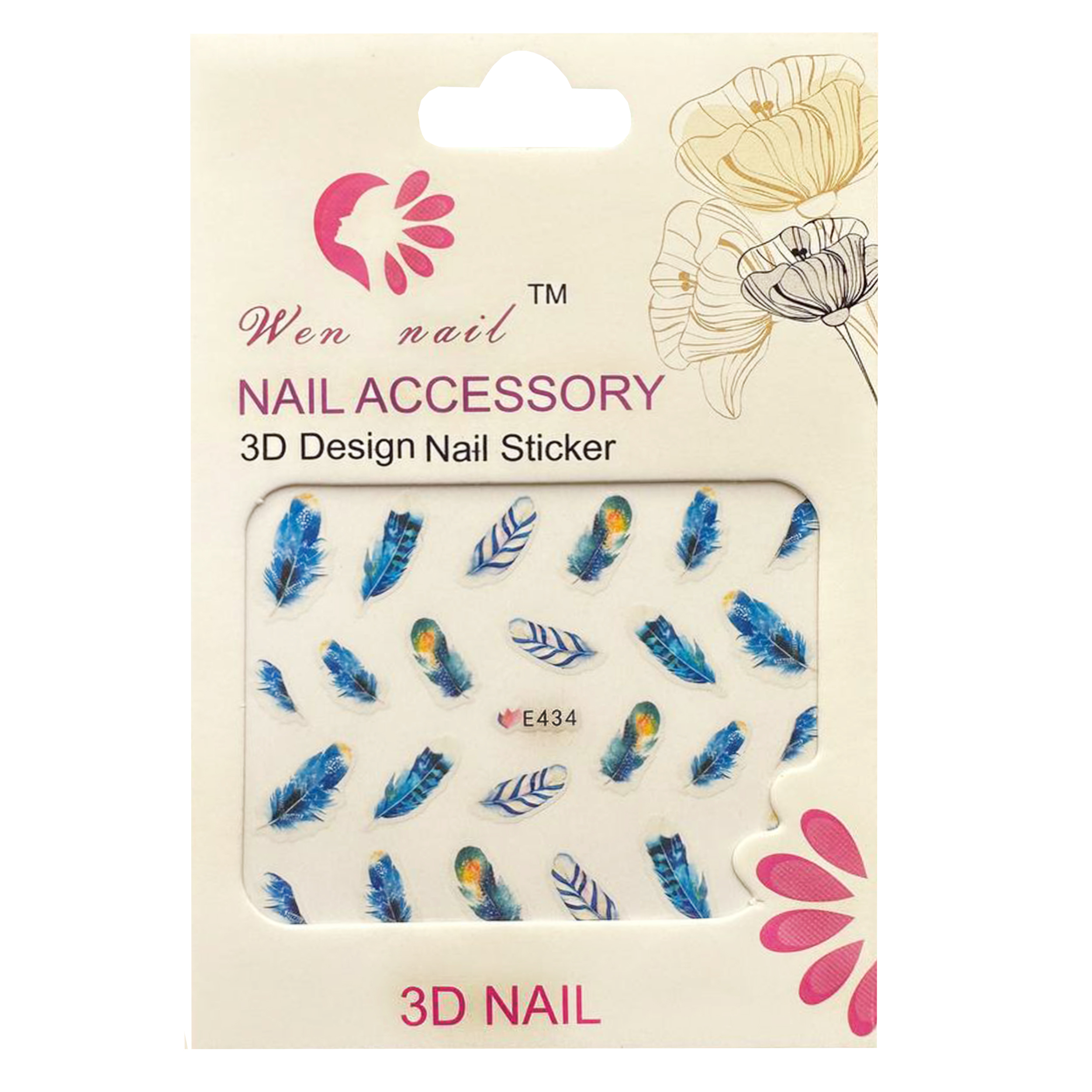 برچسب لنز ناخن مدل E-434