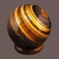 سنگ راف مدل گوی چشم ببر کد 2-136 به همراه حلقه پایه چشم ببر