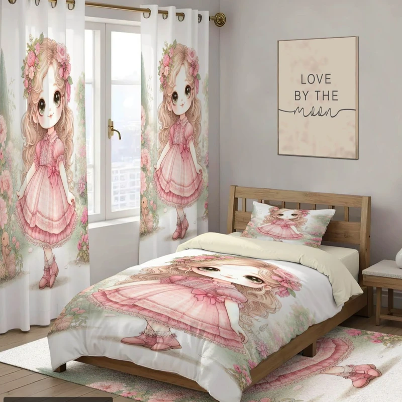 سرویس خواب تک نفره 4 تکه مدل دخترانه کد ۱۰۰۵