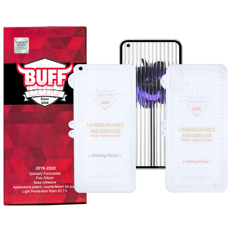 محافظ صفحه نمایش بوف مدل Hydrogel مناسب برای گوشی موبایل ناتینگ Phone 1 به همراه محافظ پشت گوشی