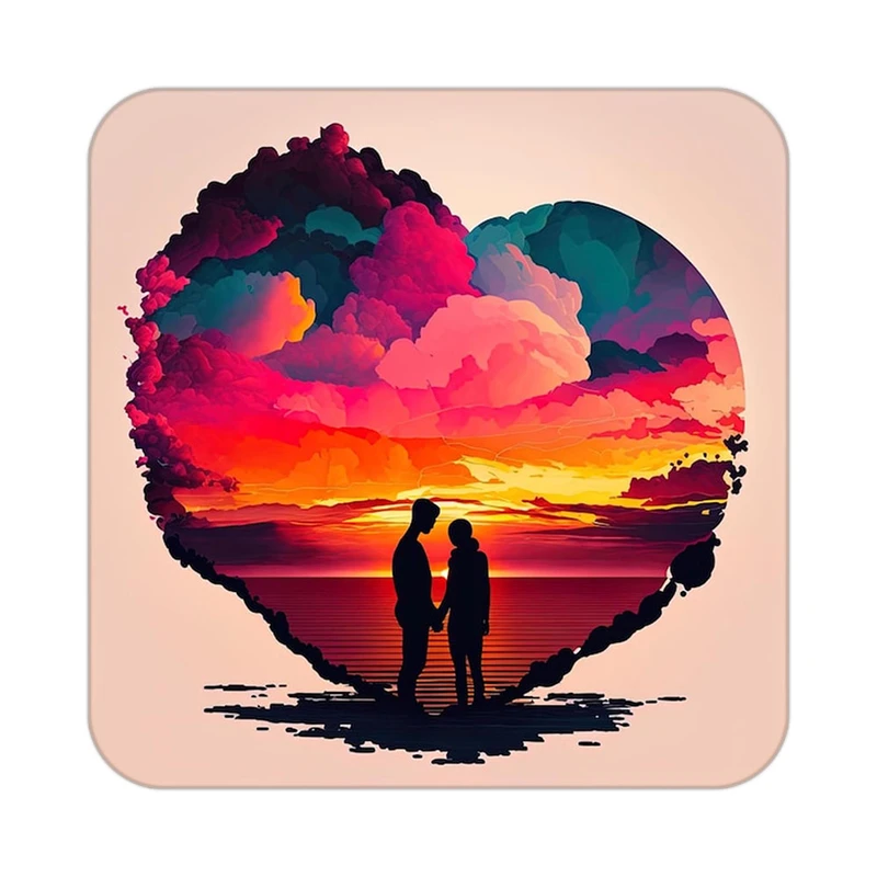 زیر لیوانی کاکتی مدل عاشقانه کد mp11502