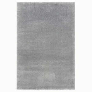 فرش ماشینی 200 شانه فرش بزرگمهر حاشیه طوسی نقره ای مدل شگی تک رنگ