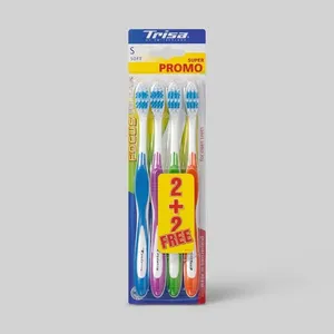 Trisa Super Promo Focus Pro Clean Soft Toothbrush 4pcs