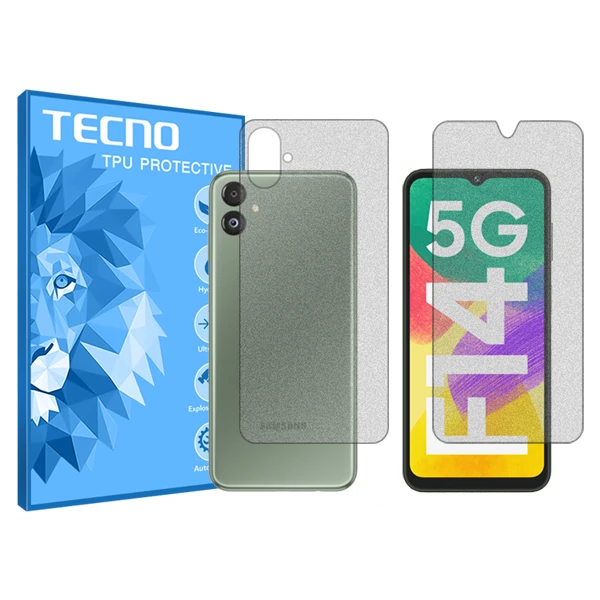 محافظ صفحه نمایش مات تکنو  مدل HyMTT  مناسب برای گوشی موبایل سامسونگ Galaxy F14 به همراه محافظ پشت گوشی
