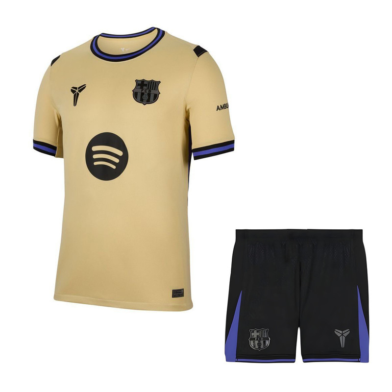 ست تی شرت آستین کوتاه و شلوارک ورزشی مردانه مدل بارسلونا Away 2026