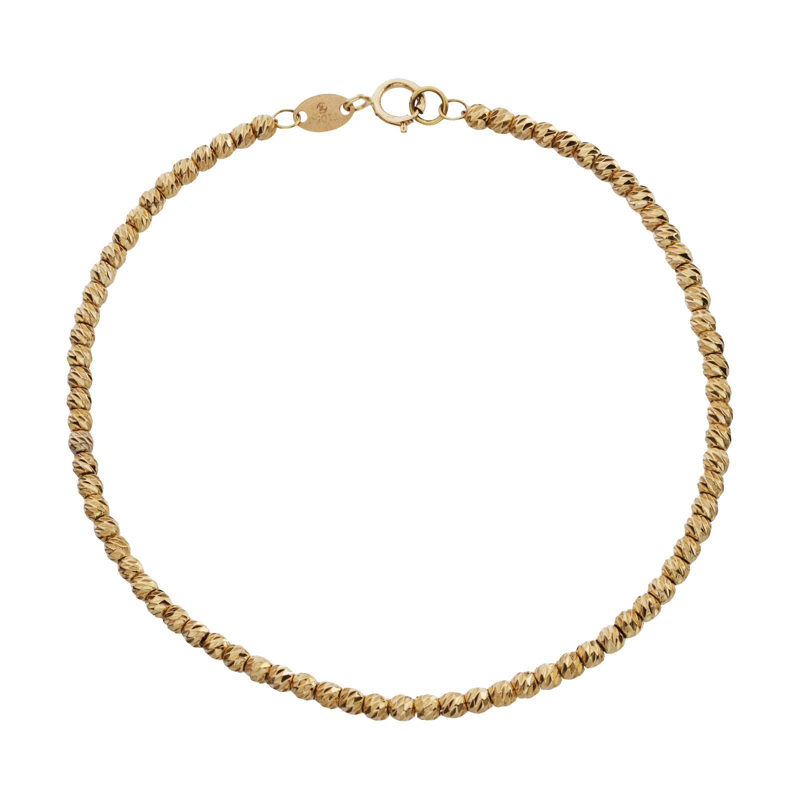 دستبند طلا 18 عیار زنانه مایا ماهک مدل MB1565 طرح گوی تراش -  - 1