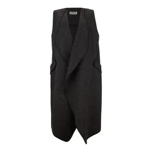 پالتو زنانه سرژه مدل 216560 پشمی رنگ زغالی