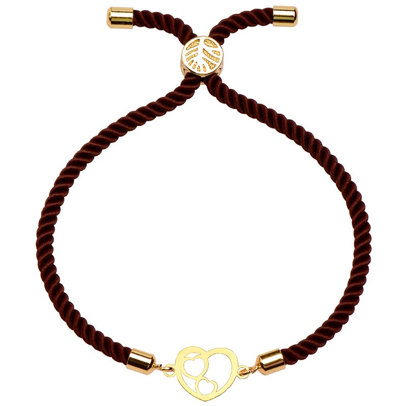 دستبند طلا 18 عیار زنانه کرابو طرح قلب مدل Kr1785 -  - 2