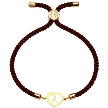دستبند طلا 18 عیار زنانه کرابو طرح قلب مدل Kr1785