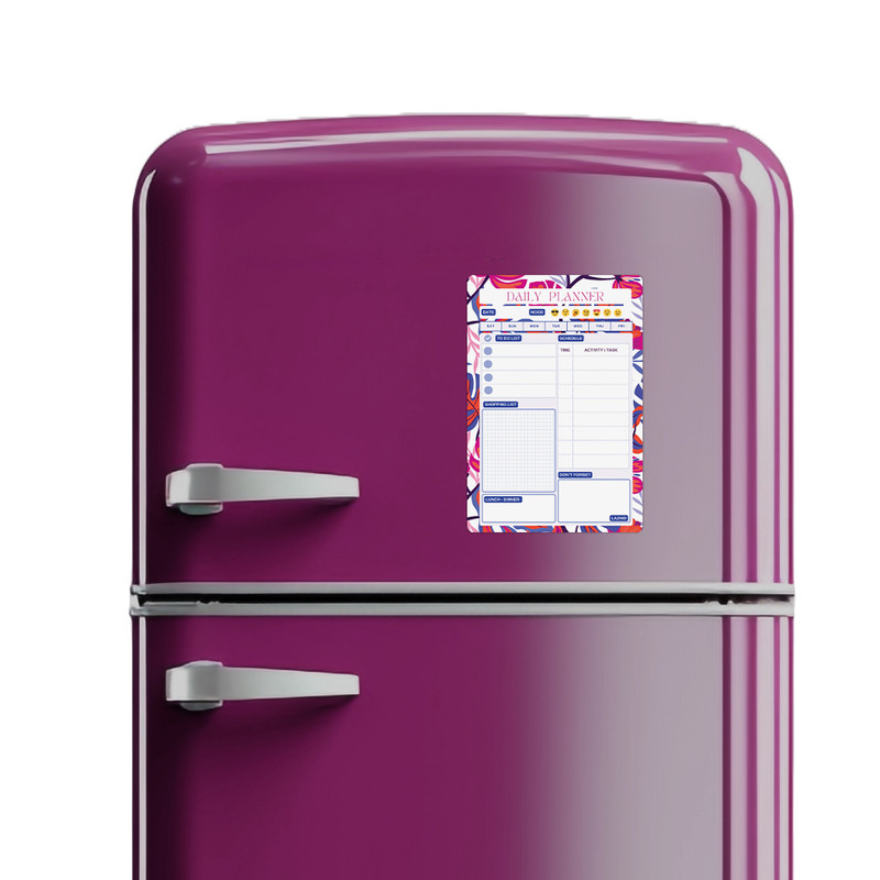 تخته وایت برد آهنربایی لاژید طرح پلنر روزانه مدل آهنربایی سایز 20X30 سانتیمتر