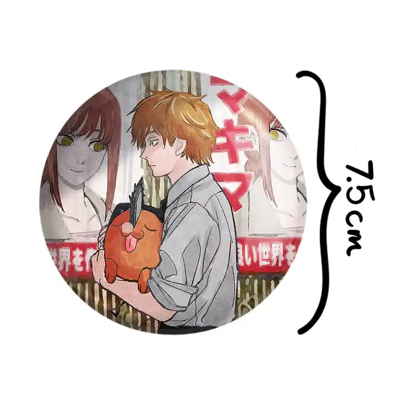 آینه جیبی خندالو مدل دنجی و پوچیتا انیمه مرد اره ای Chainsaw Man  کد 22336