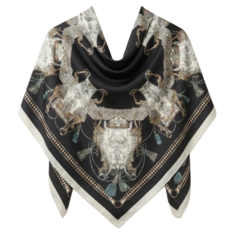 روسری زنانه مدل ابریشم توییل کد H08