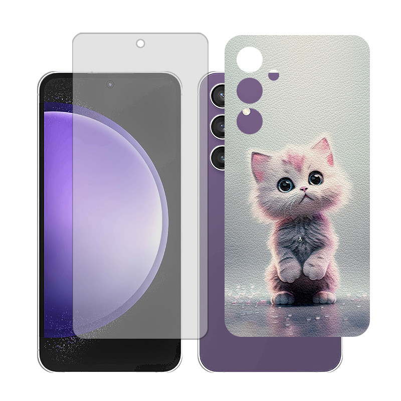 محافظ صفحه نمایش مات گلس مدل Together مناسب برای گوشی موبایل سامسونگ Galaxy S23 FE به همراه برچسب پوششی پشت گوشی  
