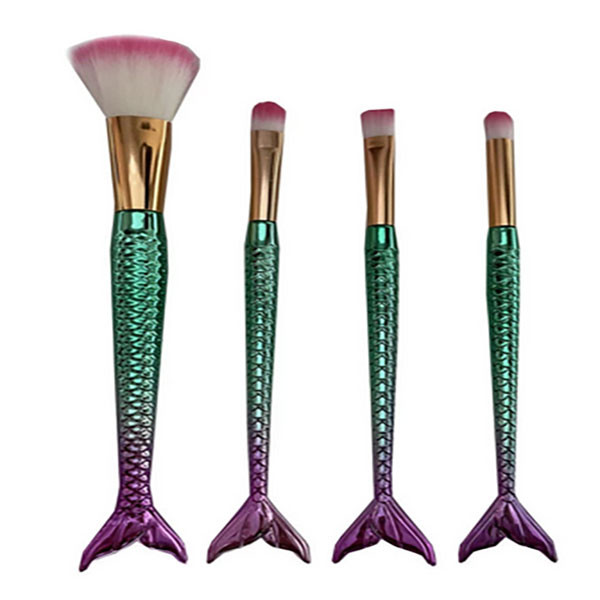 ست برس آرایشی مدل پری دریایی کد DS104 مجموعه 4 عددی