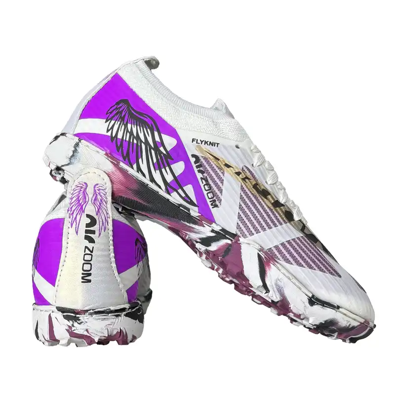 کفش فوتبال پسرانه مدل استوک ریز چمن مصنوعی کد KASR-108-BA رنگ بنفش