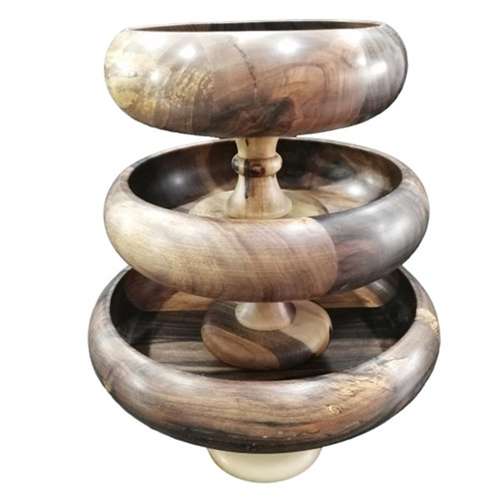 سرویس پذیرایی مدل چوبی مجموعه 3 عددی 