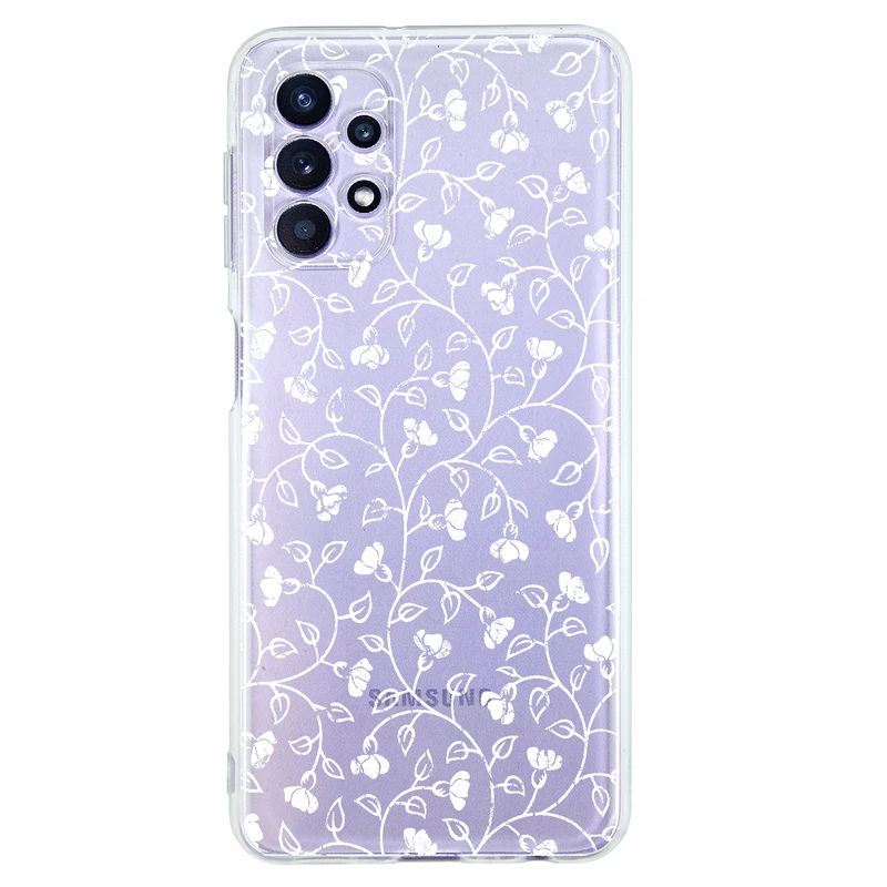 کاور مگافون طرح گل مدل C42-W مناسب برای گوشی موبایل سامسونگ Galaxy A32 5G / M32 5G
