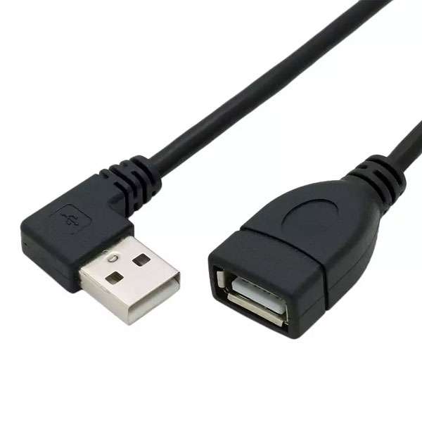 کابل افزایش طول USB2.0 مدل Degree90 Right طول 0.3 متر کابل افزایش طول USB2.0 مدل Degree90 Right طول 0.3 متر