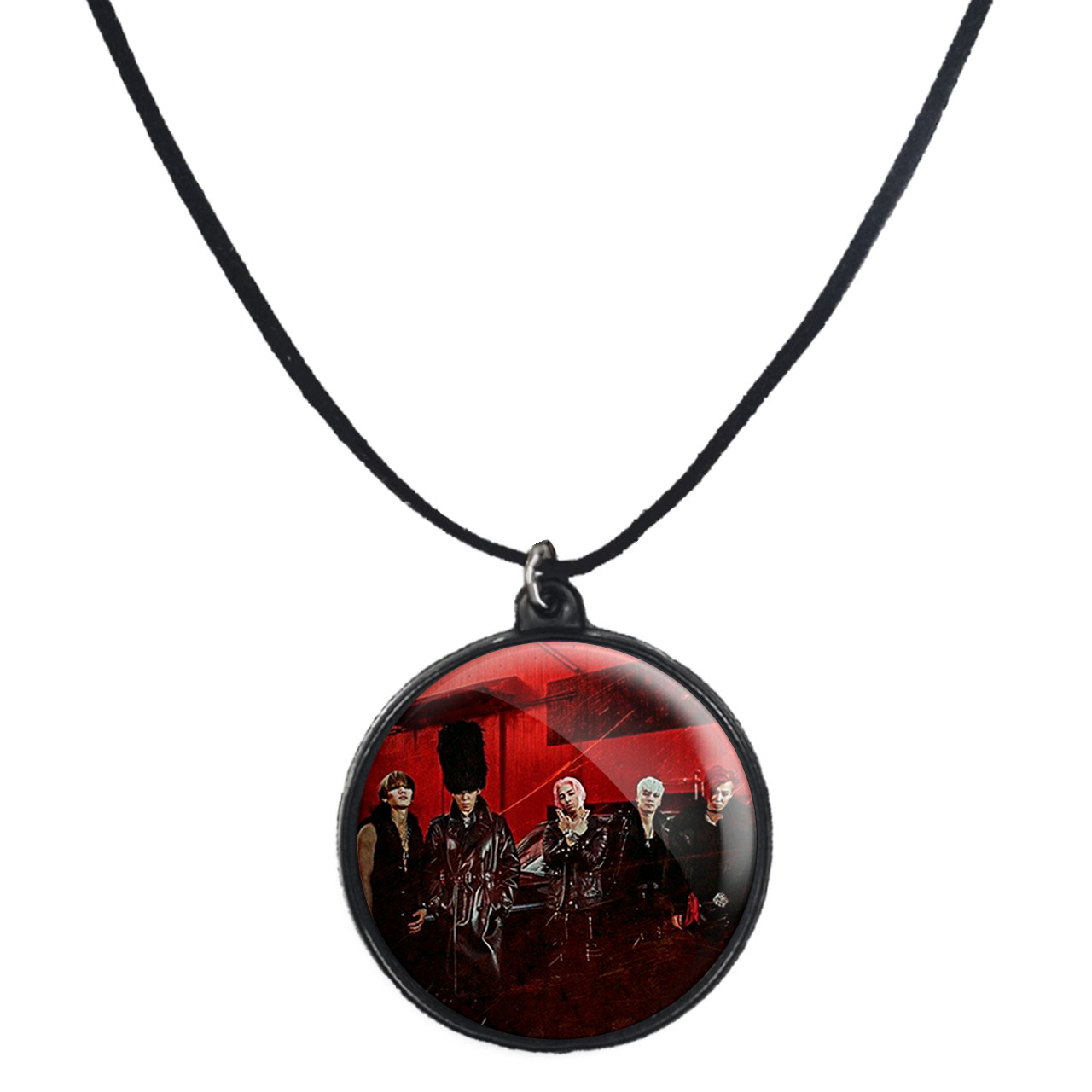 گردنبند پرمانه طرح گروه موسیقی بیگ بنگ BIG BANG کد pmb.15102 مدل دو طرفه