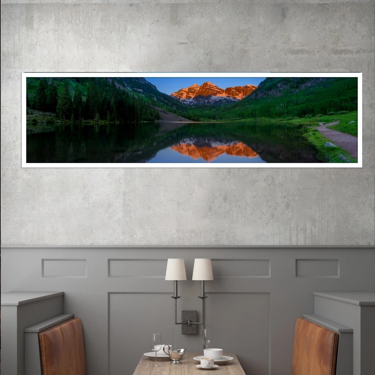 تابلو بکلیت طرح منظره دریاچه مدل کشیده W-7667