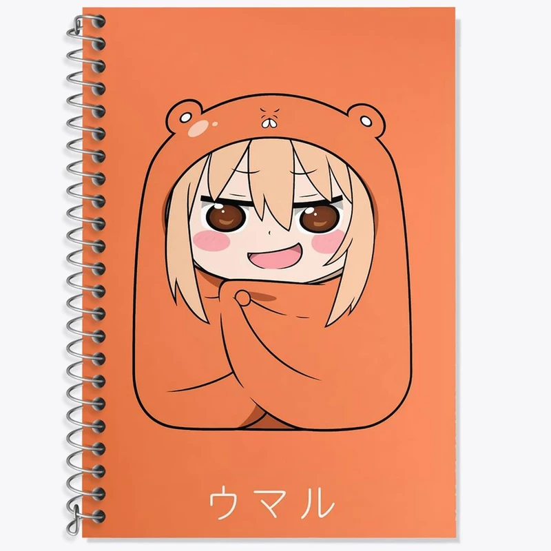 دفتر زبان 50 برگ خندالو مدل سه خط طرح اومارو انیمه اوماروچان Umaru Chan کد 18478