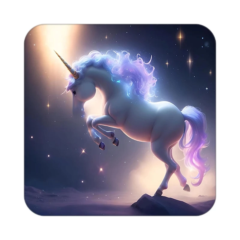 زیر لیوانی کاکتی طرح اسب تک شاخ و یونیکورن مدل mp32586