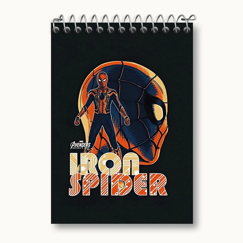 دفتر یادداشت 50 برگ خندالو طرح عنکبوت آهنی (Iron Spider) کد N5709