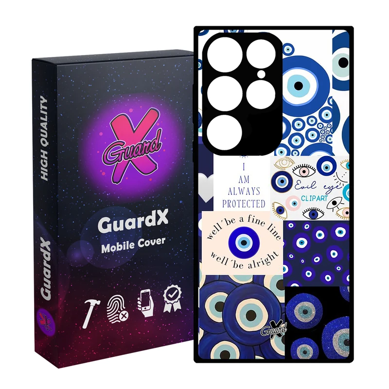 کاور گارد ایکس طرح چشم نظر مدل Glass10430 مناسب برای گوشی موبایل سامسونگ Galaxy S24 Ultra