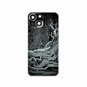 MAHOOT Black-Printed-Circuit-Board Cover Sticker for Apple iPhone 13 Mini