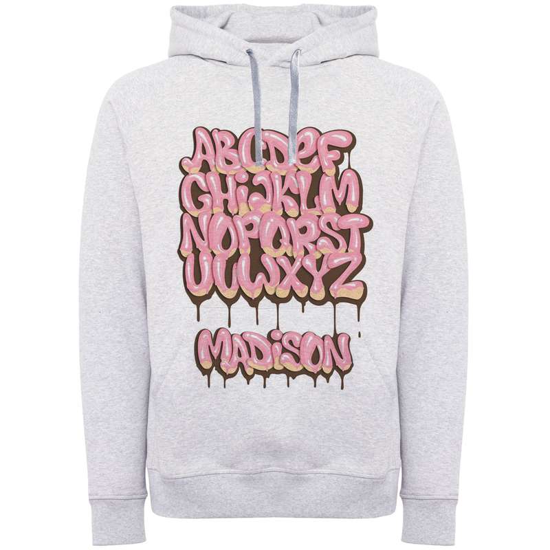 هودی زنانه مدل الفبای صورتی A31