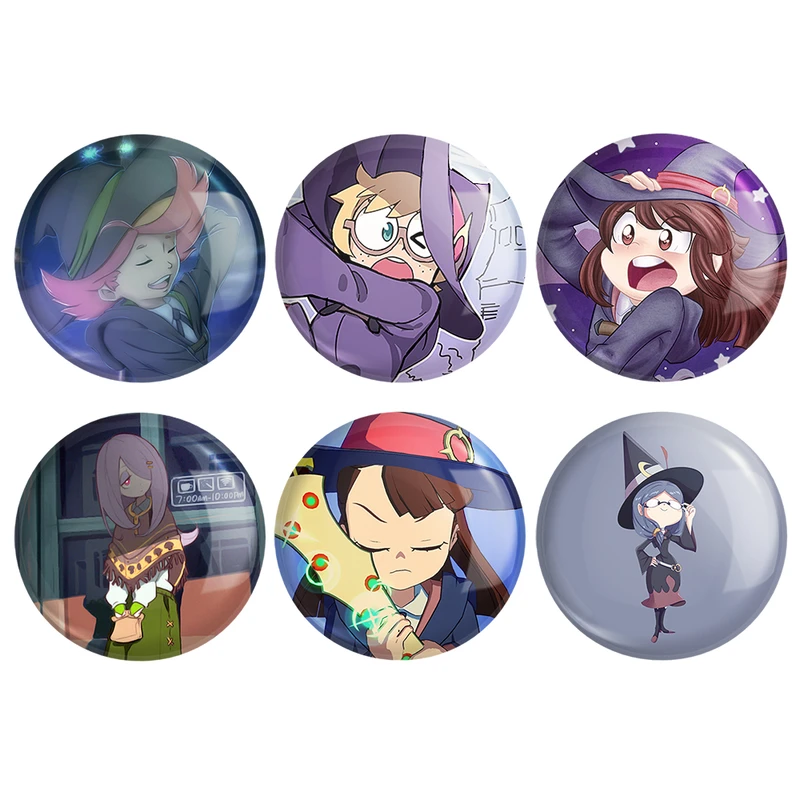مگنت خندالو طرح انیمه جادوگران کوچک Little Witch Academia کد 1414B مجموعه 6 عددی