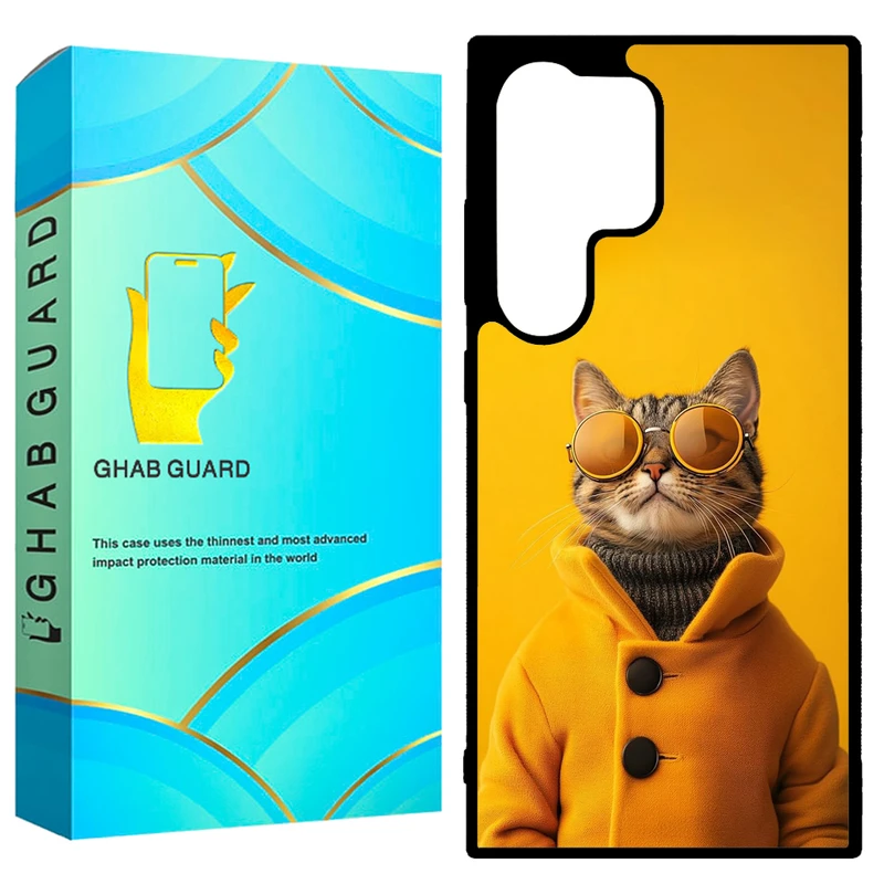 کاور قاب گارد طرح گربه مدل GCHPD24U مناسب برای گوشی موبایل سامسونگ Galaxy S24 Ultra 5G