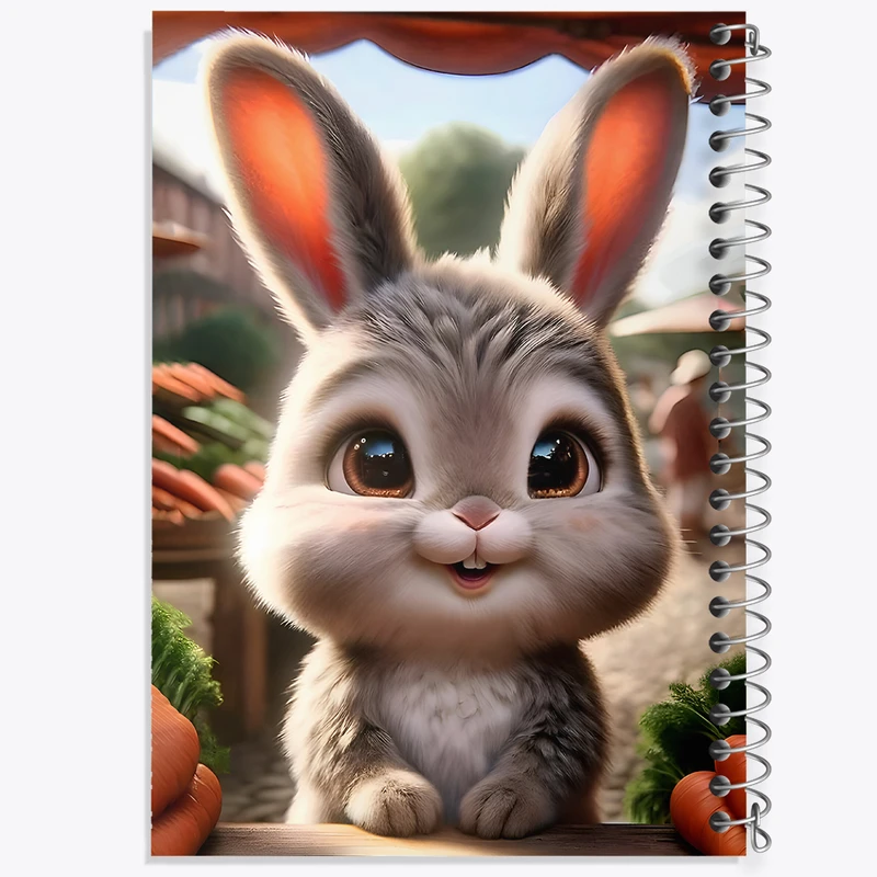 دفتر مشق 100 برگ خندالو طرح خرگوش کیوت کد N4574