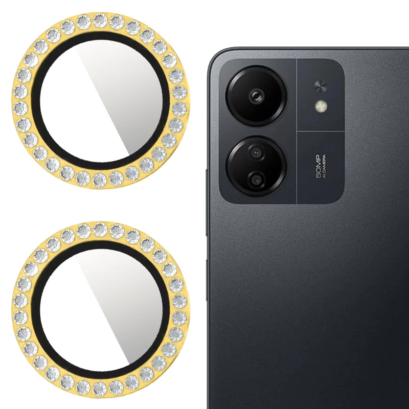 محافظ لنز دوربین کینگدام مدل Diamond Ring مناسب برای گوشی موبایل شیائومی Redmi 13C