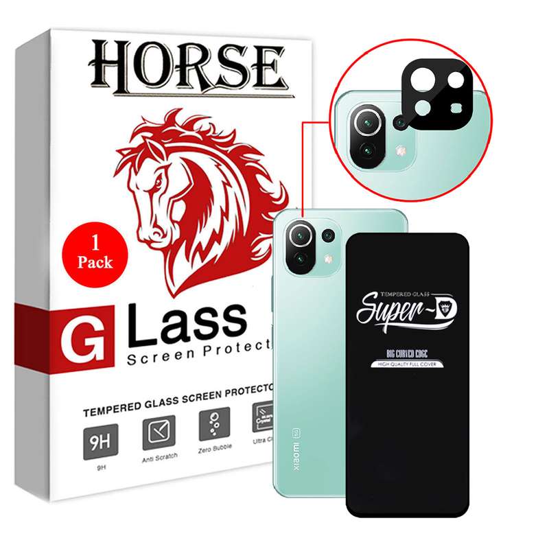 محافظ لنز دوربین هورس مدل 2SFA مناسب برای گوشی موبایل شیائومی Mi 11 Lite 5G به همراه محافظ صفحه نمایش