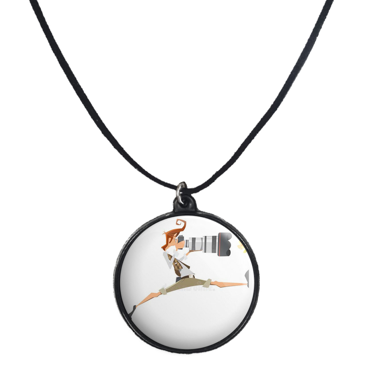 گردنبند پرمانه طرح عکاس کد pmb.12694 مدل دو طرفه