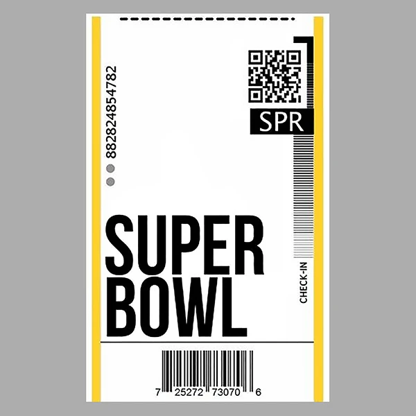 استیکر لپ تاپ مارکت میکس طرح تیکت سوپر بول Super Bowl کد 1128MMIX
