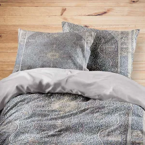 سرویس روتختی مدوپد طرح فرش قم لچک و ترنج مدل C-Ghom052 یک نفره 4 تکه